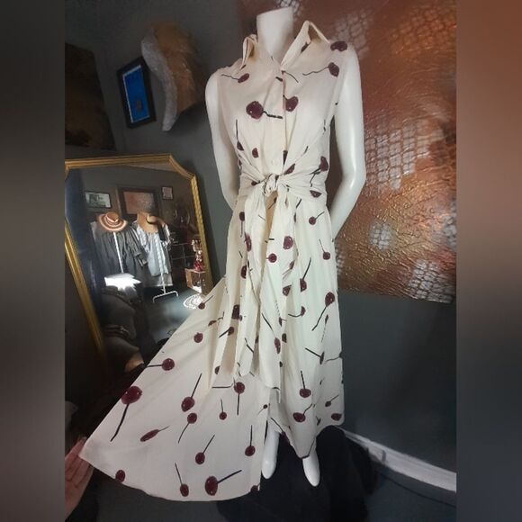 Nwot Zara 100% Cotton Lolipop Print Maxi Dress - Picture 1 of 15